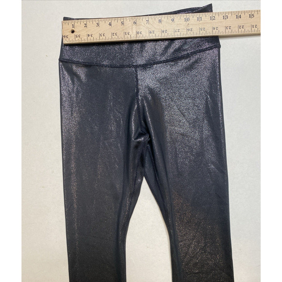 Nike Pants Womens Sz Small Black Silver Shimmer Athleisure Running Gym Leggings - Picture 10 of 10